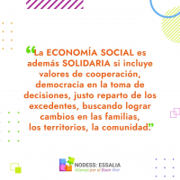 La econom&iacute;a social es adem&aacute;s solidaria